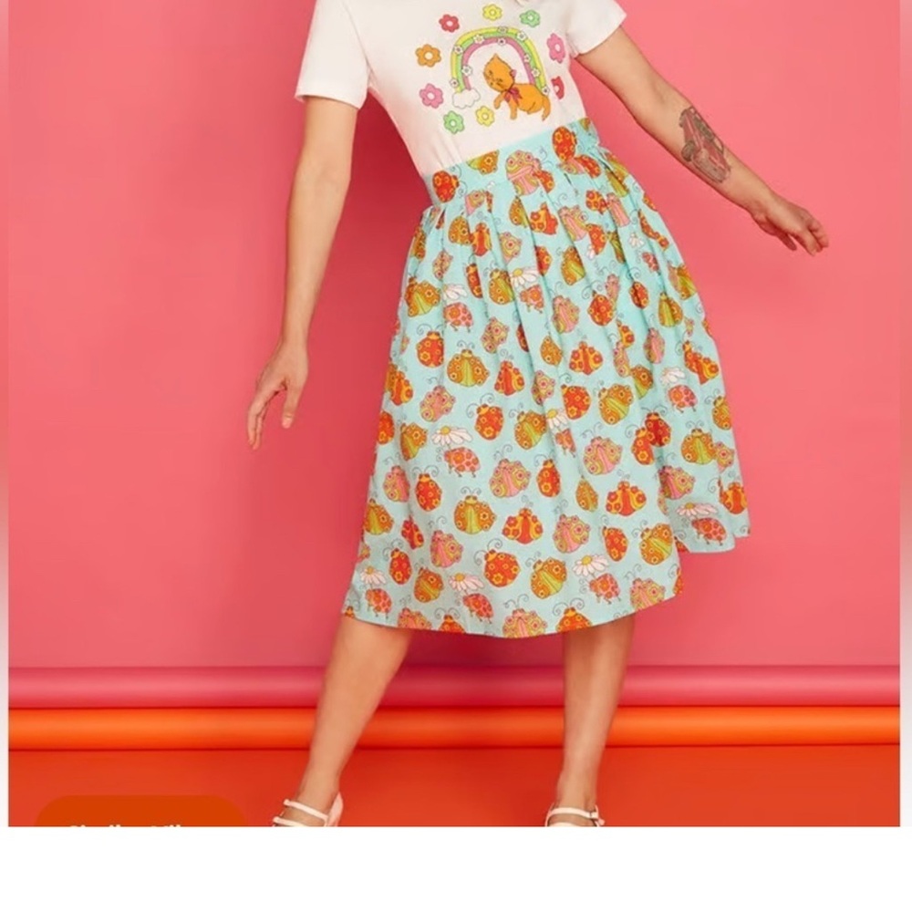 NWT Modcloth ladybug skirt